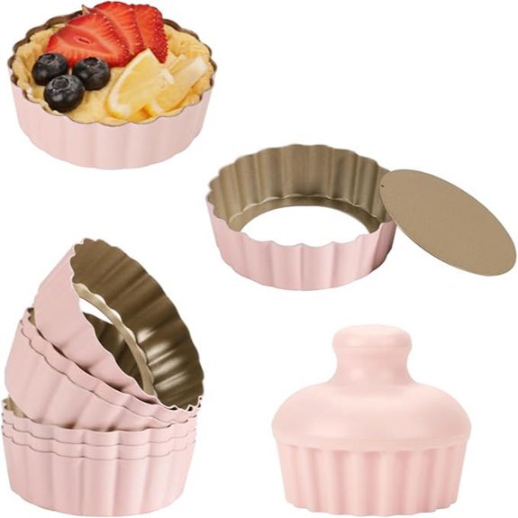 Mini Tart Pan Set with Removable Bottom 6-Pack
