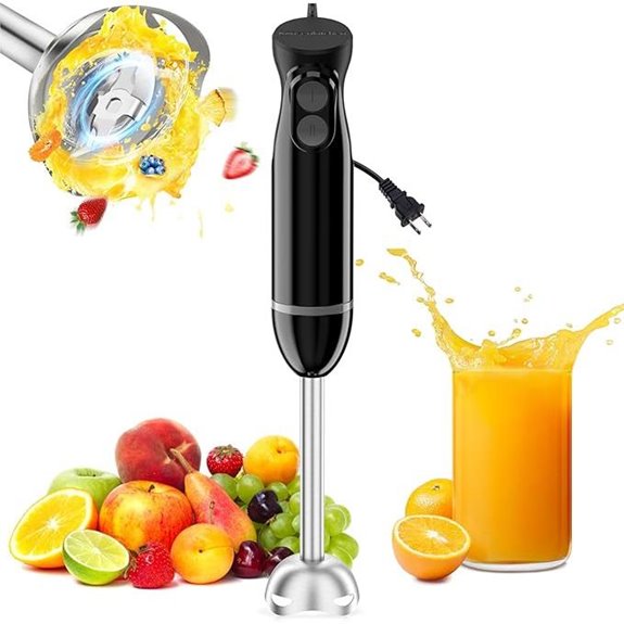 Bonsenkitchen Hand Blender with Stainless Steel Blades