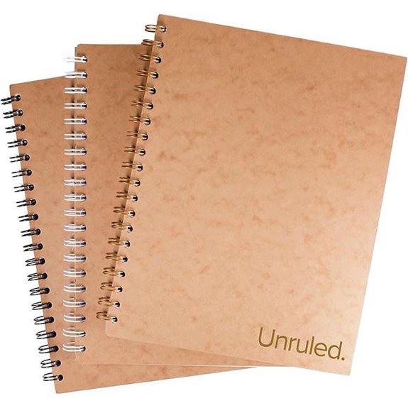Unruled Classic Spiral Notebook 3 Pack Assorted Foil