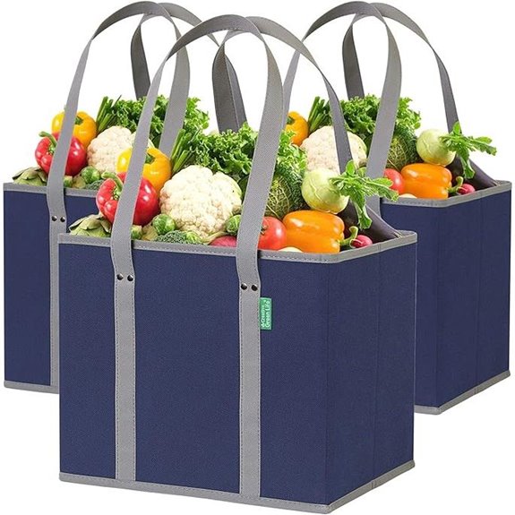 Reusable Grocery Bags (3 Pack) Navy Blue
