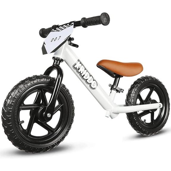 KRIDDO Toddler Balance Bike with Stickers (White)