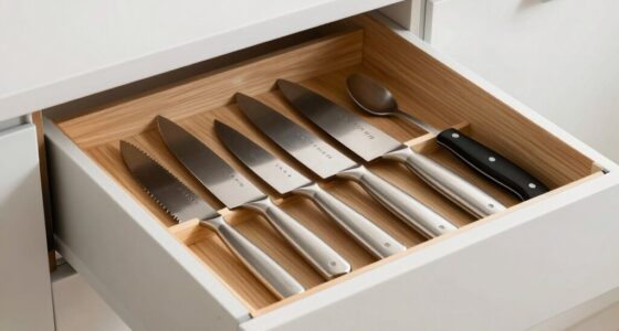 top drawer knife storage