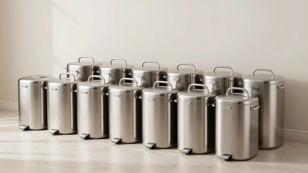top stainless diaper pails