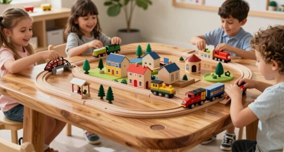 top wooden train tables