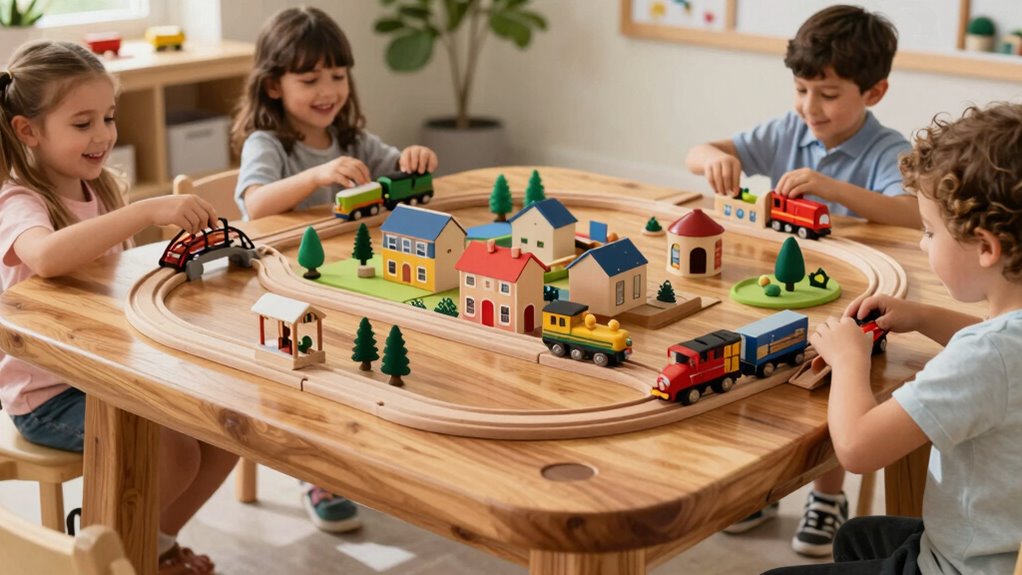 top wooden train tables