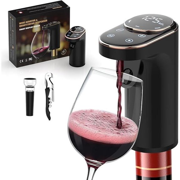 Electric Wine Aerator with Touch Screen & Self-Cleaning
