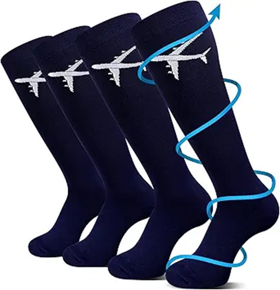 Travel Compression Socks - 15-25 mmHg 2 Pairs