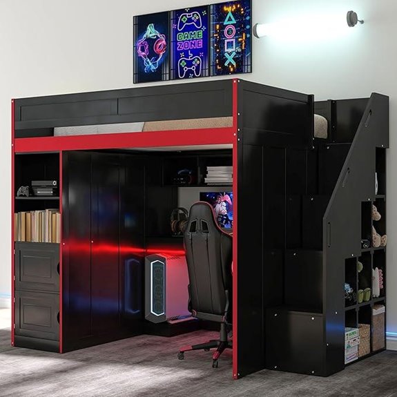 twin bed with storage