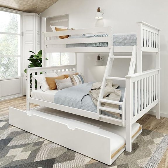 Max & Lily Twin-Over-Full Bunk Bed with Trundle