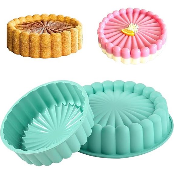 10-Inch Silicone Bundt Cake Pan Set (2 Pack)