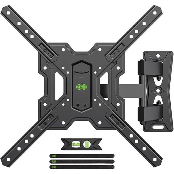 UL Listed Full Motion TV Wall Mount for 26-65 Inch TVs