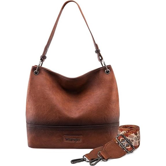 Wrangler Vegan Leather Hobo Shoulder Handbag