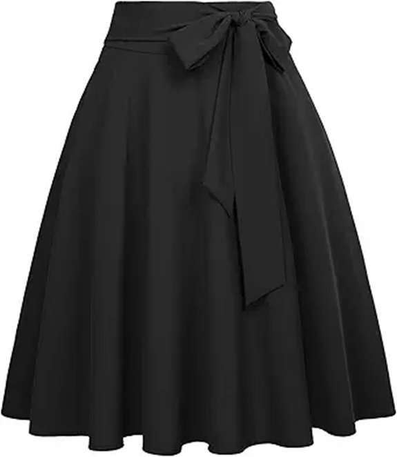 Belle Poque Women's High Waist Midi Skirt