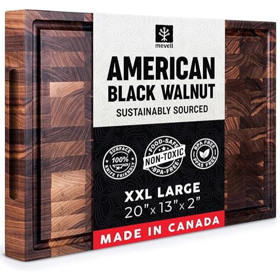 Walnut Reversible End Grain Cutting Board 20x13