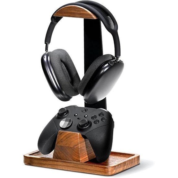UPERGO Walnut Headset and Controller Stand