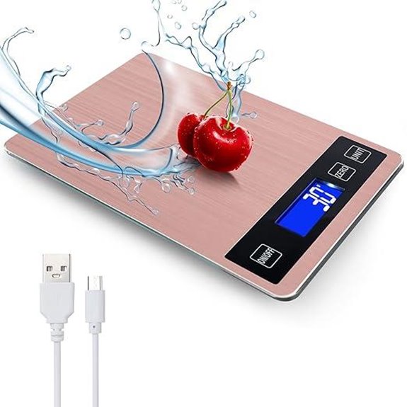 Digital Kitchen Scale 33lb Waterproof USB Charging