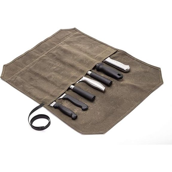 HERSENT Chef’s Knife Roll Case Waxed Canvas Protectors