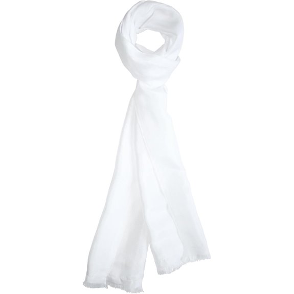 Royal Silk Dashing White Silk Aviator Scarf Pure 100% Silk – 8” x 60”