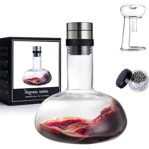 YouYah Wine Decanter Set with Aerator and Stand