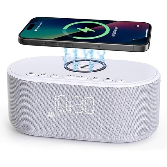 Wireless Sound Machine Alarm Clock with Bluetooth Speaker