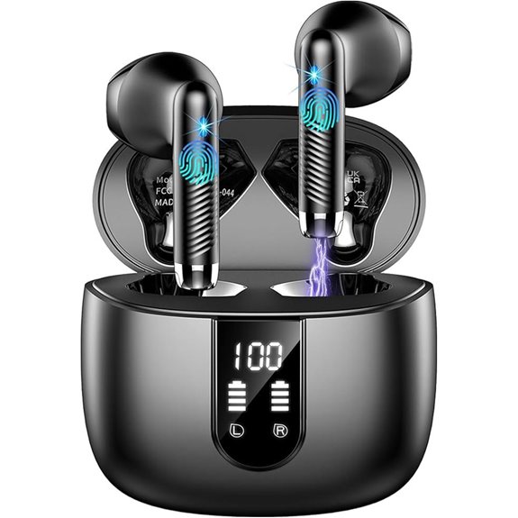 Wireless Earbuds with Noise Cancelling & LED Charging Case