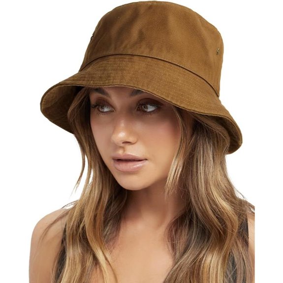 FURTALK Women's Packable Cotton Sun Bucket Hat