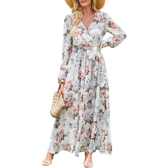 ANRABESS Women's Floral Maxi Dress with Slit