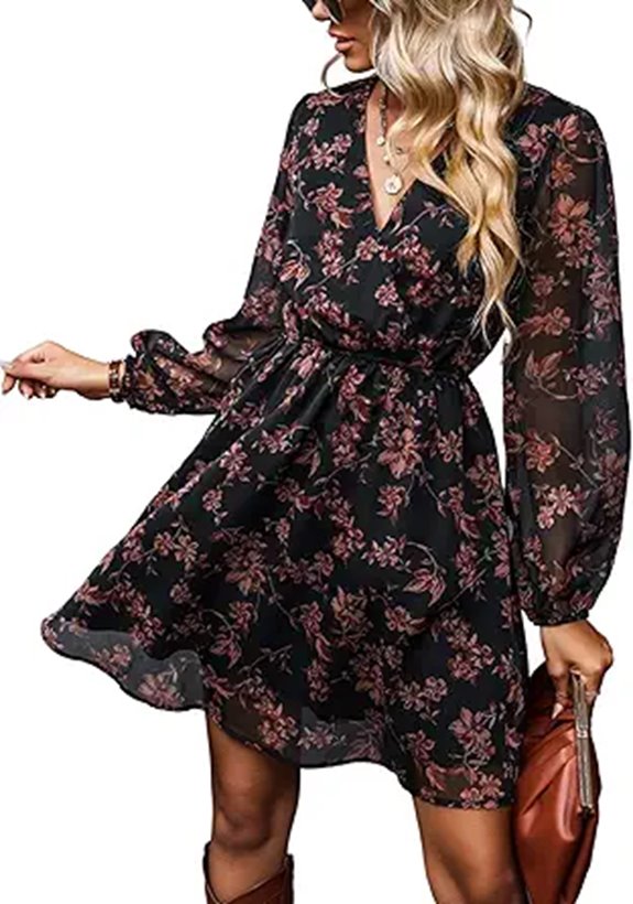 CUPSHE Women's V-Neck Chiffon Spring Dress
