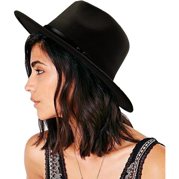 DRESHOW Women’s Felt Fedora with Belt Buckle