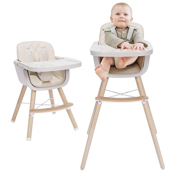 Mallify 3-in-1 Wooden Baby High Chair