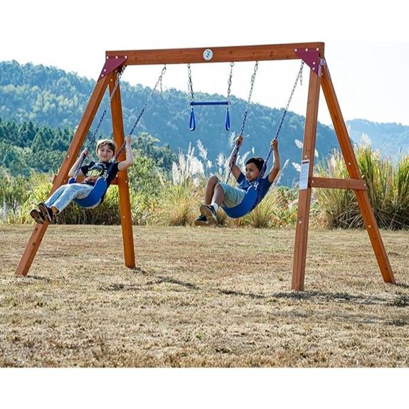 Dolphin DIY Wooden Swing Set for Kids Outdoors