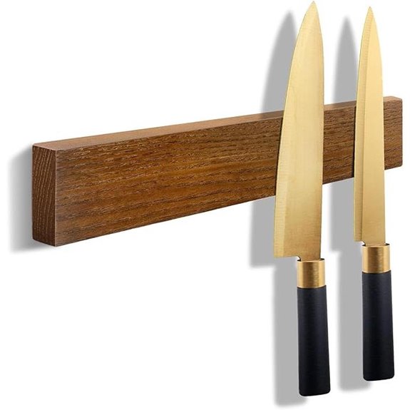 Wooden Magnetic Knife Holder Wall Mount Organizer