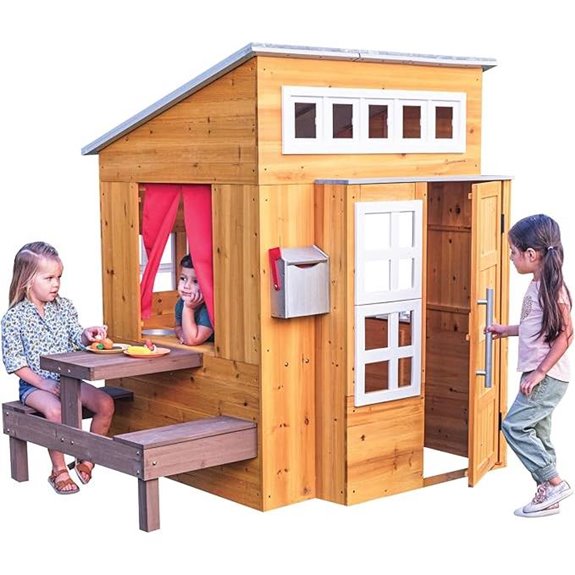 KidKraft Outdoor Wooden Playhouse with Picnic and Grill