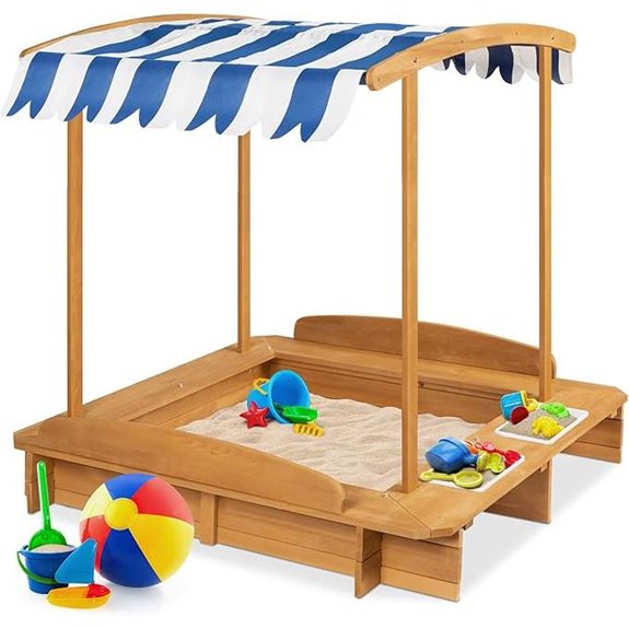 Best Choice Kids Wooden Sandbox with Shade and Benches