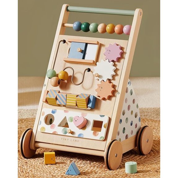 Tiny Land Wooden Baby Walker for Toddlers