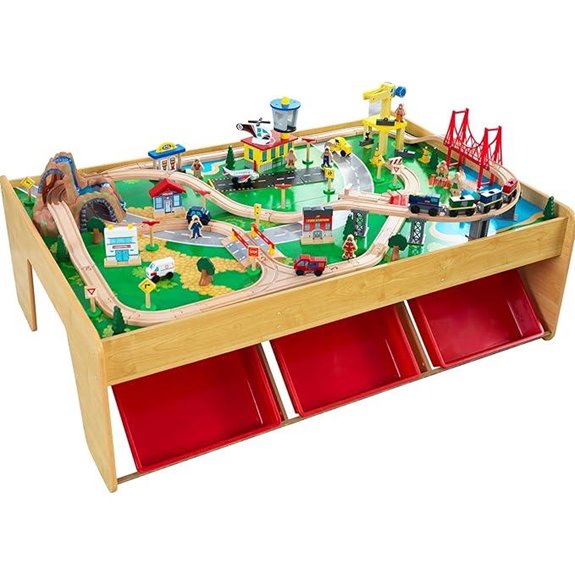 KidKraft Waterfall Mountain Wooden Train Set & Table