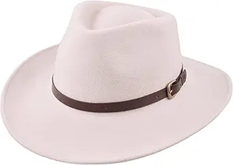 Melbourne Wool Felt Cowboy Fedora Hat with Buckle