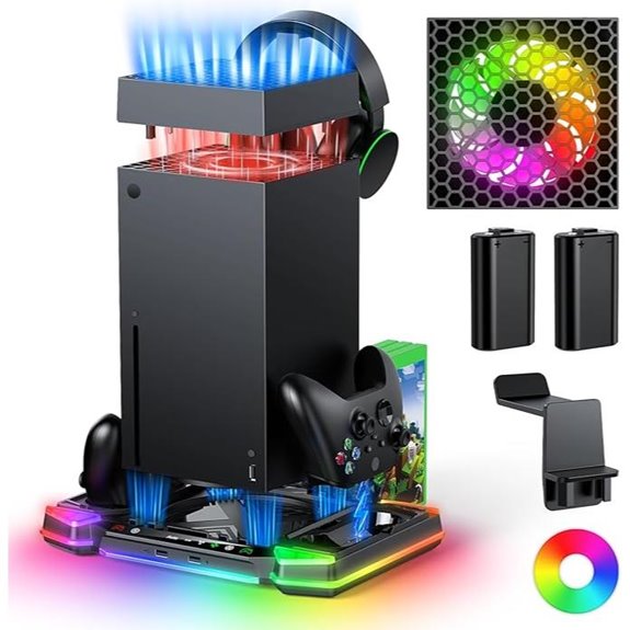 Xbox Series X Cooling Fan & Charging Stand with Accessories
