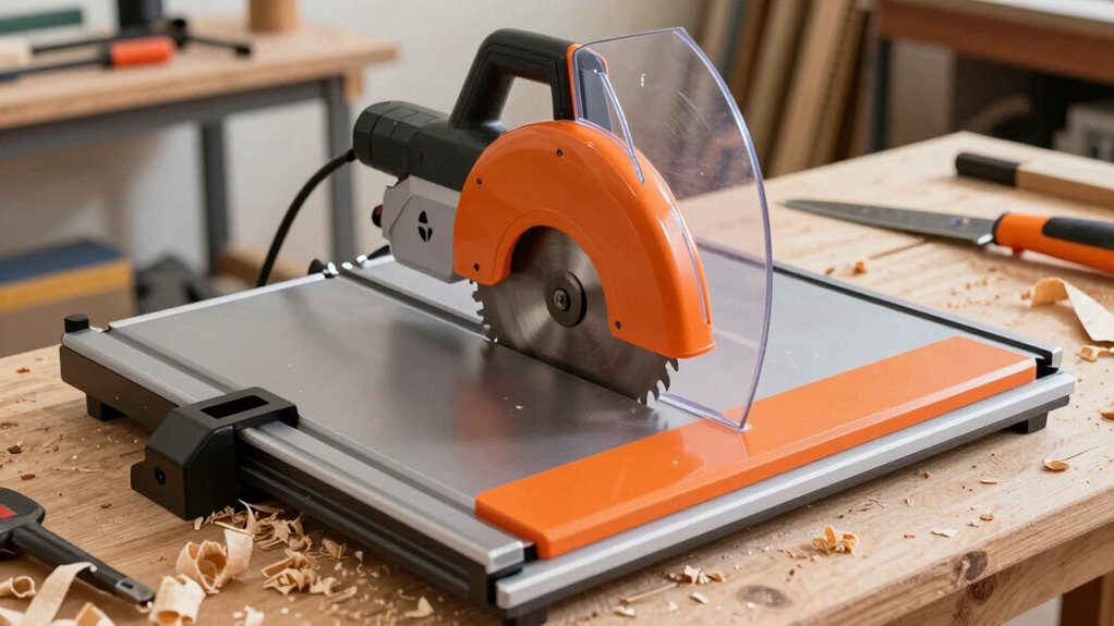 blade guard safety feature