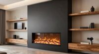 built in electric fireplace media wall