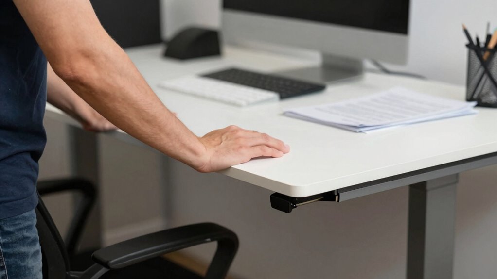 check desk height comfort