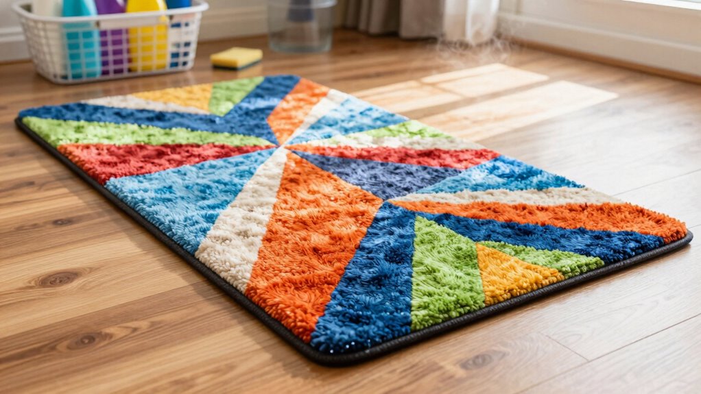 flatten curled rug edges