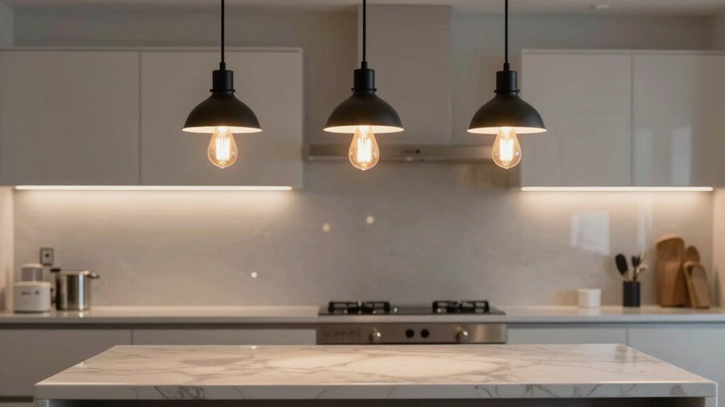 incorrect pendant light placement