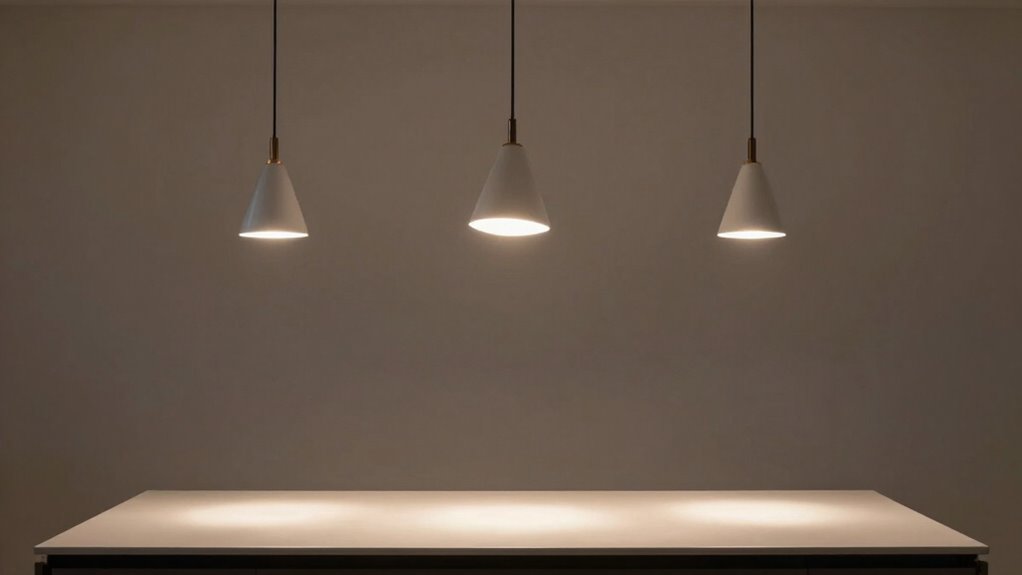 intentional asymmetrical lighting design