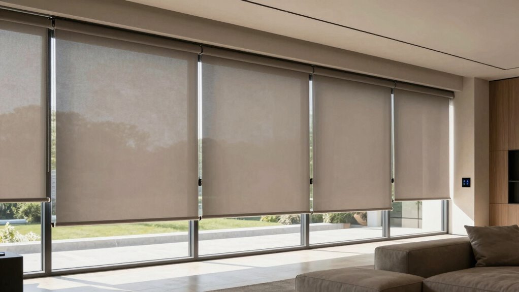 large window motorized blinds