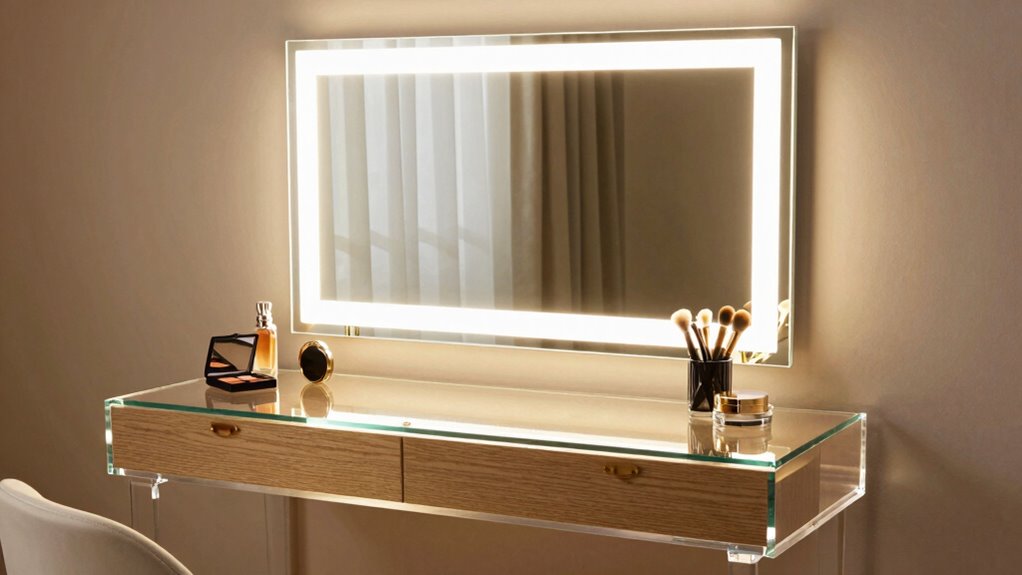 lighting storage mirror fit
