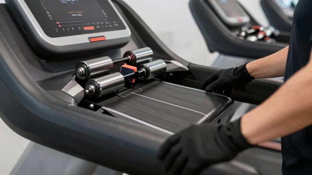 maintain belt tension and alignment