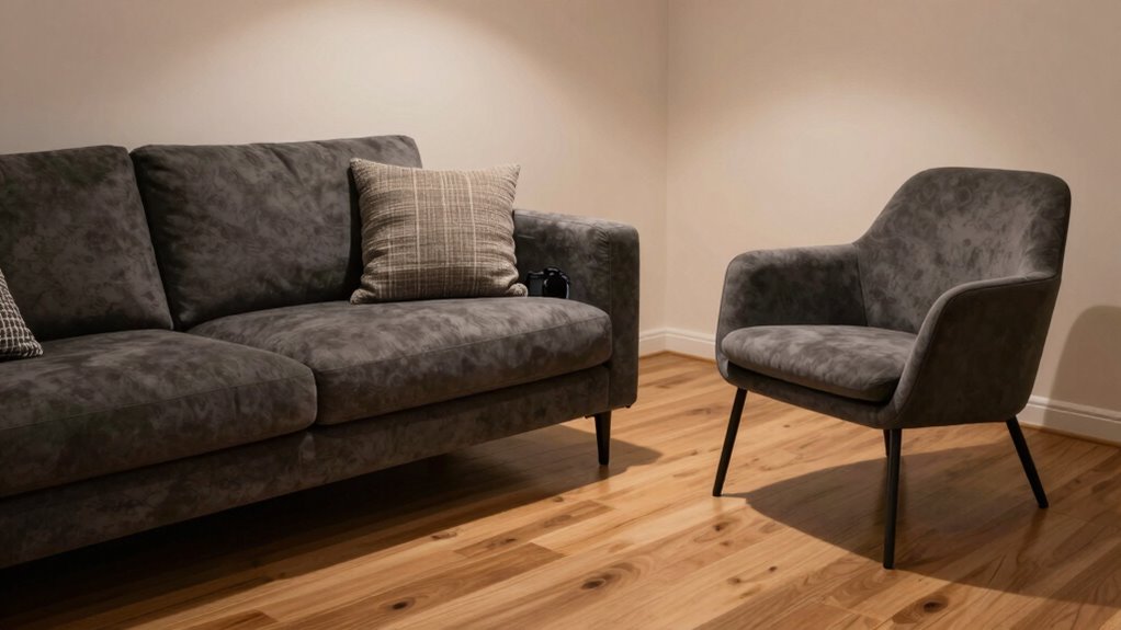 optimal sofa chair distance