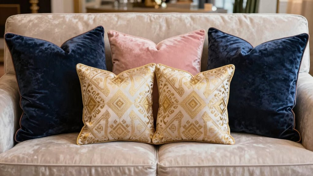 optimal throw pillow arrangement