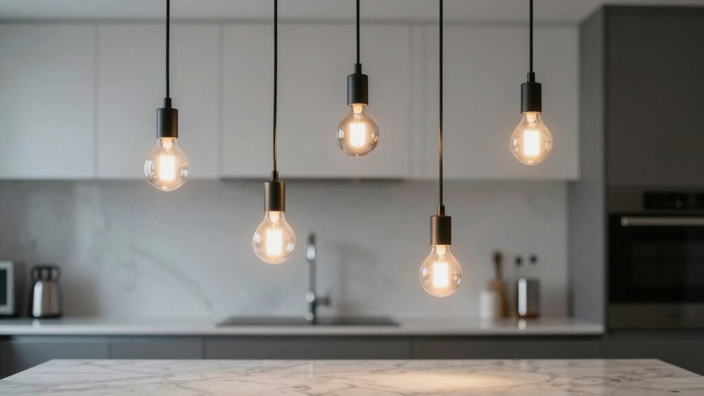 pendant light spacing alignment